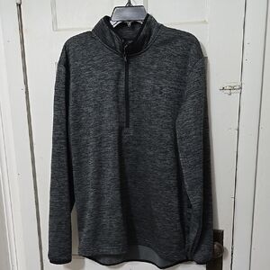 Under Armour Men's Black & Gray Heather Half-Zip Sweater XL
